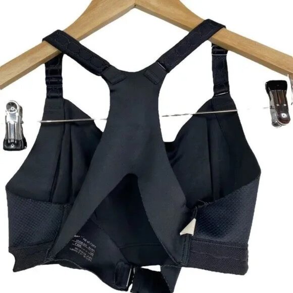 NIKE DRY FIT BLACK HIGH IMPACT BRA SIZE 34D- NICE! - Picture 2 of 7